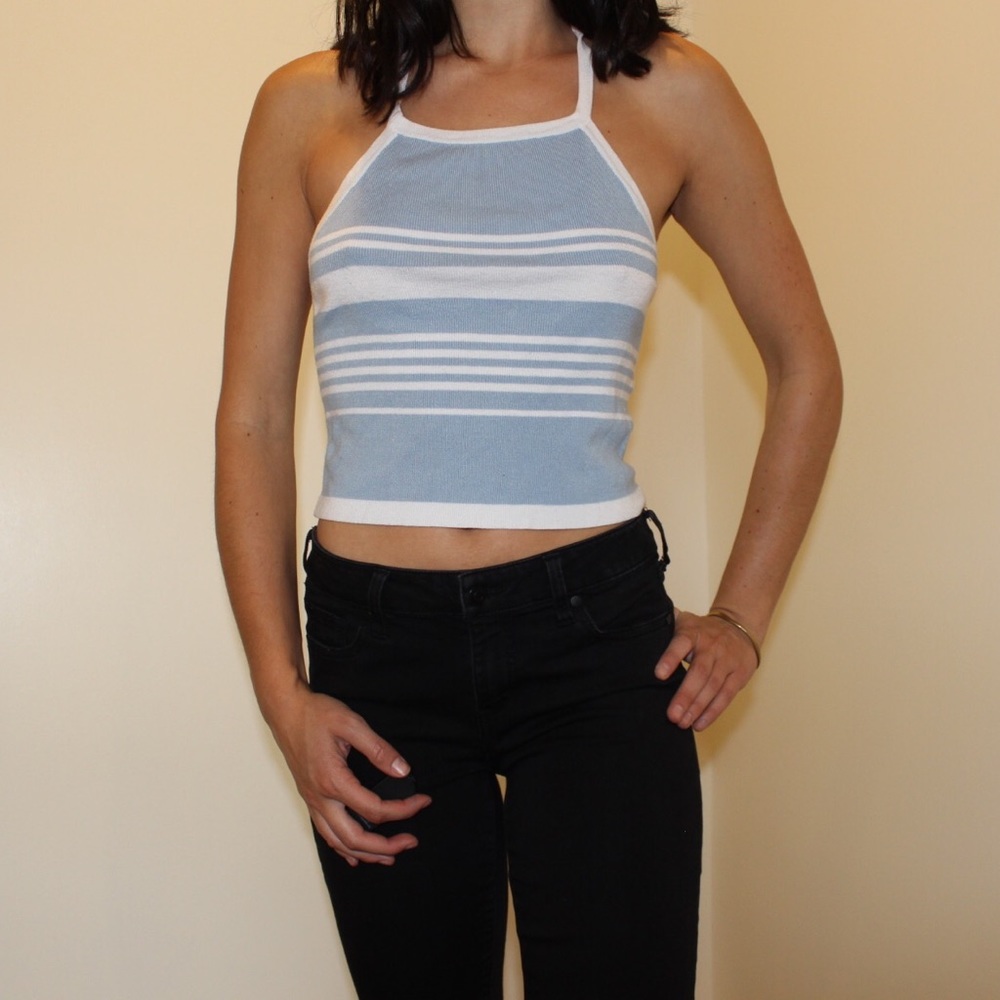 Blue Halter Top